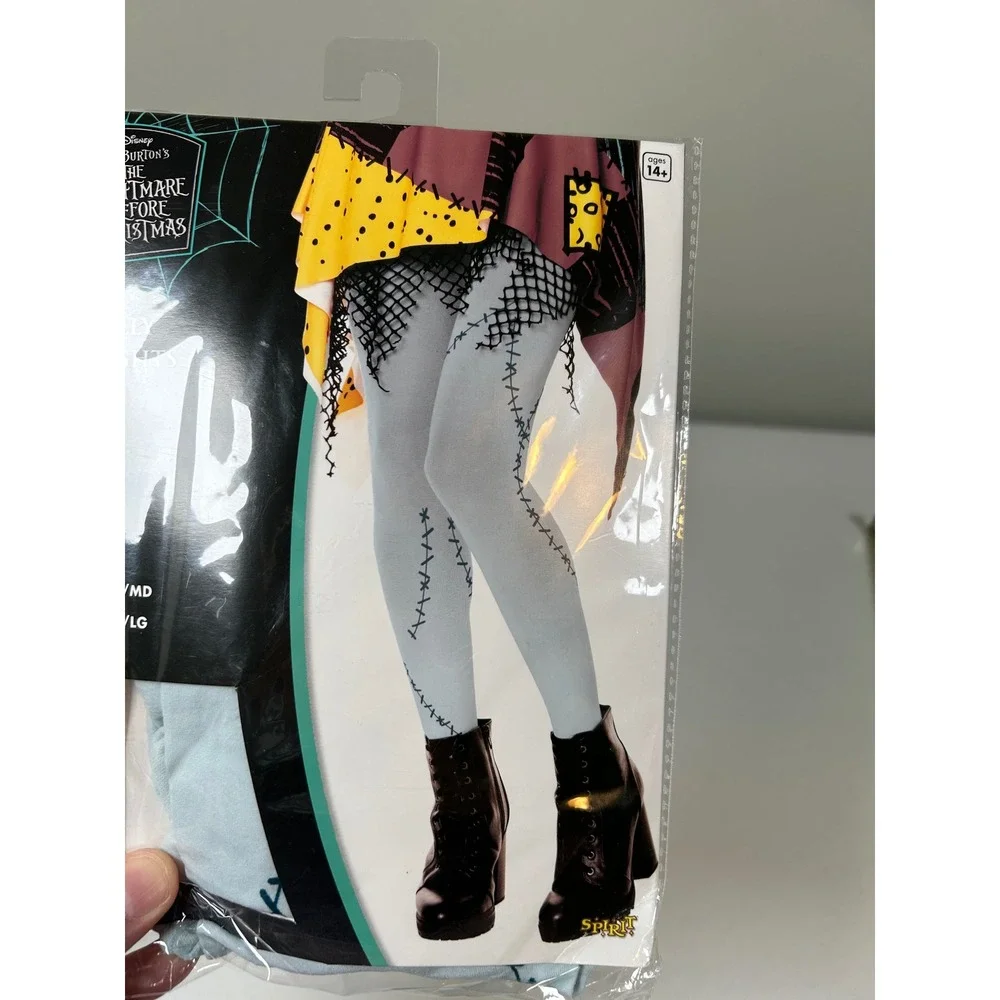 Disney Sally Tights Women's M L 10 Spirit Halloween Nightmare Before Christmas